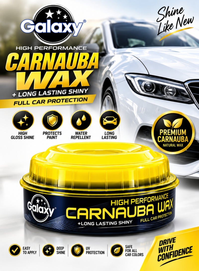 Galaxy High Performance Carnauba Wax, Premium Car Wax for High Gloss Shine, Paint Protection & Water Repellency, Long-Lasting Exterior Finish for All Car Colors - Image 4