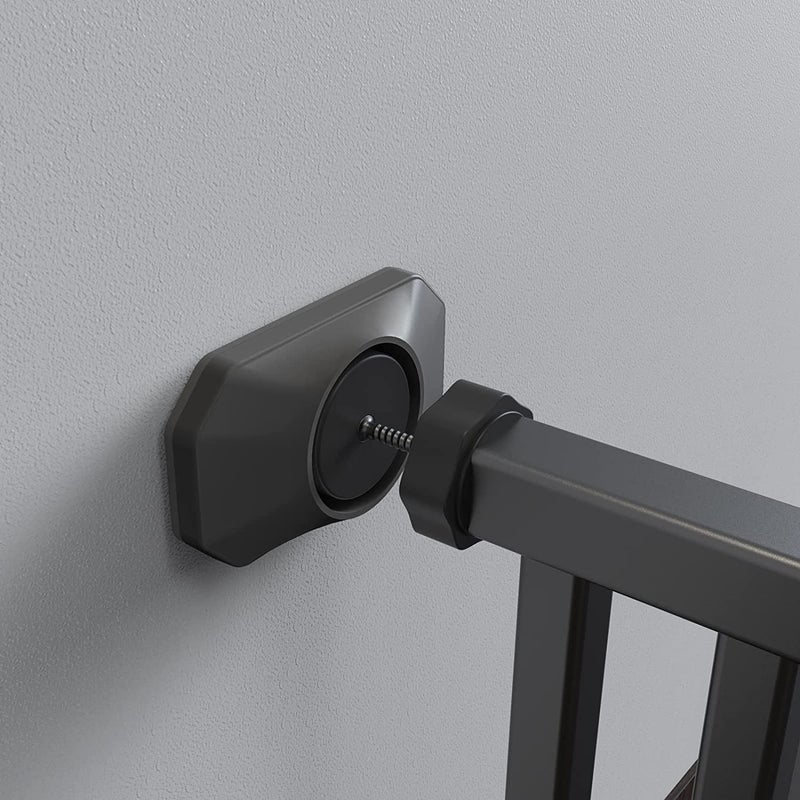 ICERO - Baby Gate Wall Protector - Protect Walls & Doorways from Pet & Dog Gates - for Child Pressure Mounted Stair Safety Gate- 8 Pack, Black - Image 3