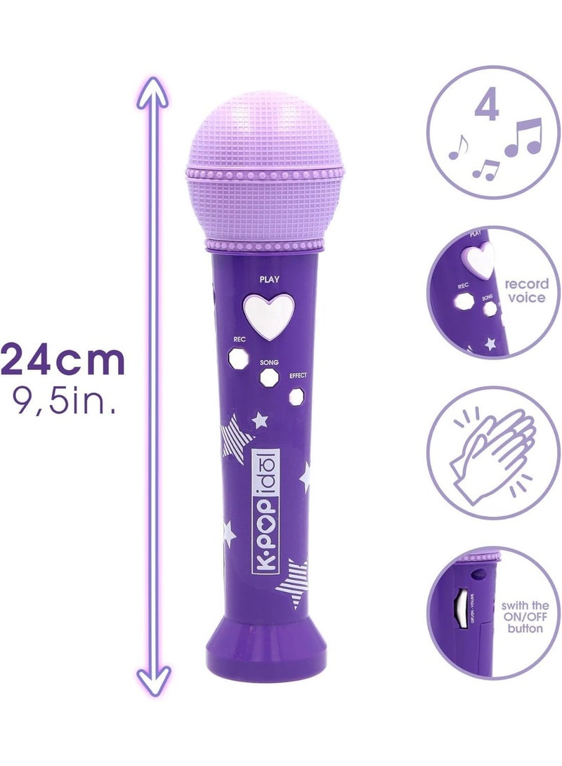 KPop Idol Micro Recorder Battery Operated, Designed For Young K-Pop Fans, Record Their Own Voice, Play K-Pop Inspired Sounds, Perfect For Singing, Role Play, 3Years+ - Image 3