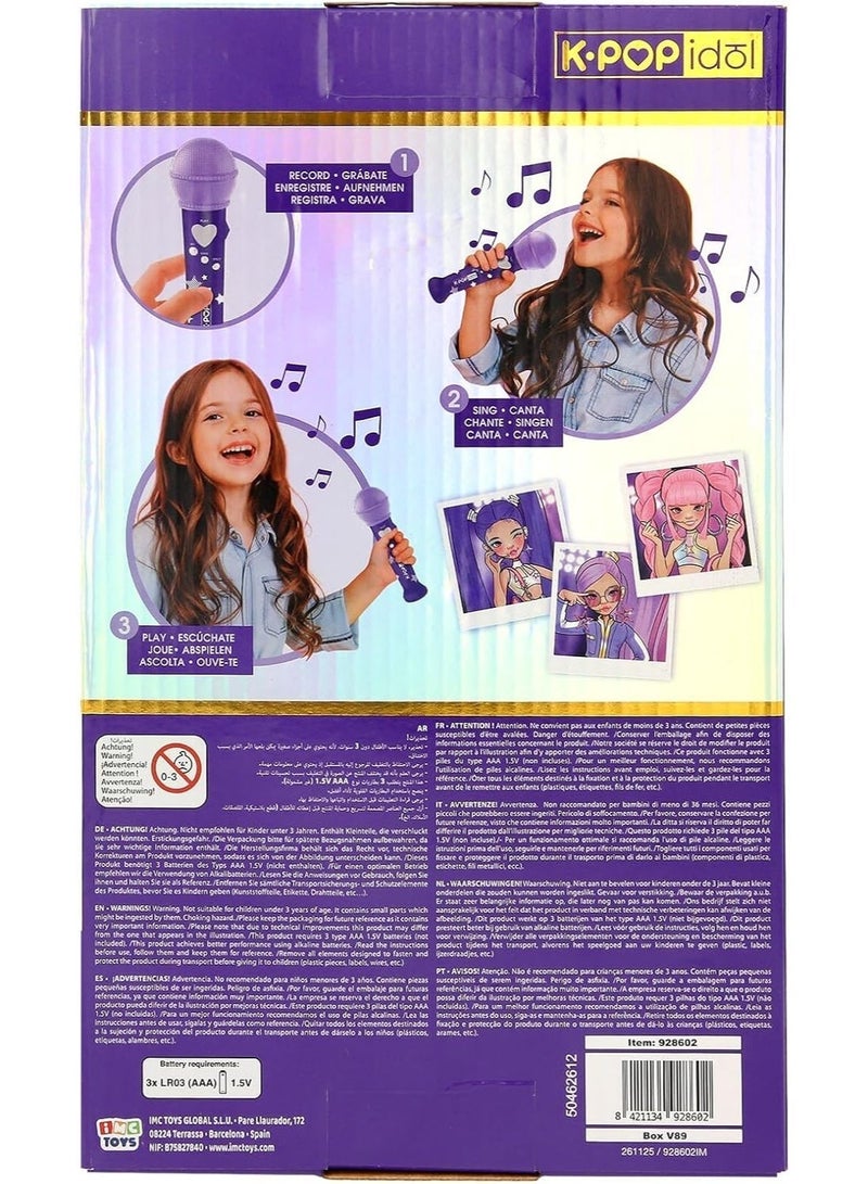 KPop Idol Micro Recorder Battery Operated, Designed For Young K-Pop Fans, Record Their Own Voice, Play K-Pop Inspired Sounds, Perfect For Singing, Role Play, 3Years+ - Image 2
