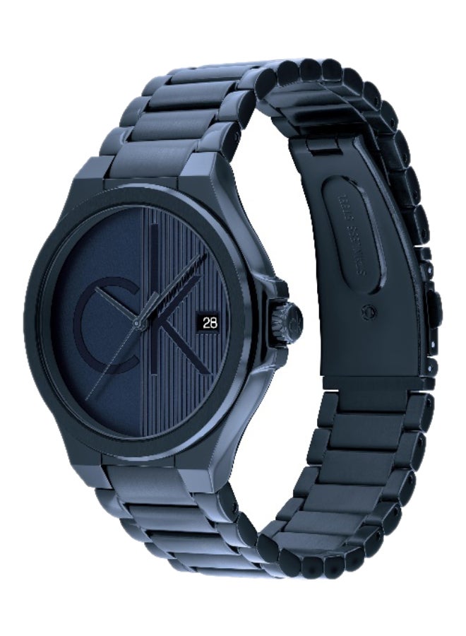 CALVIN KLEIN ROUND ANALOG MEN'S BLUE CASE WATCH - 25200484 - Image 1