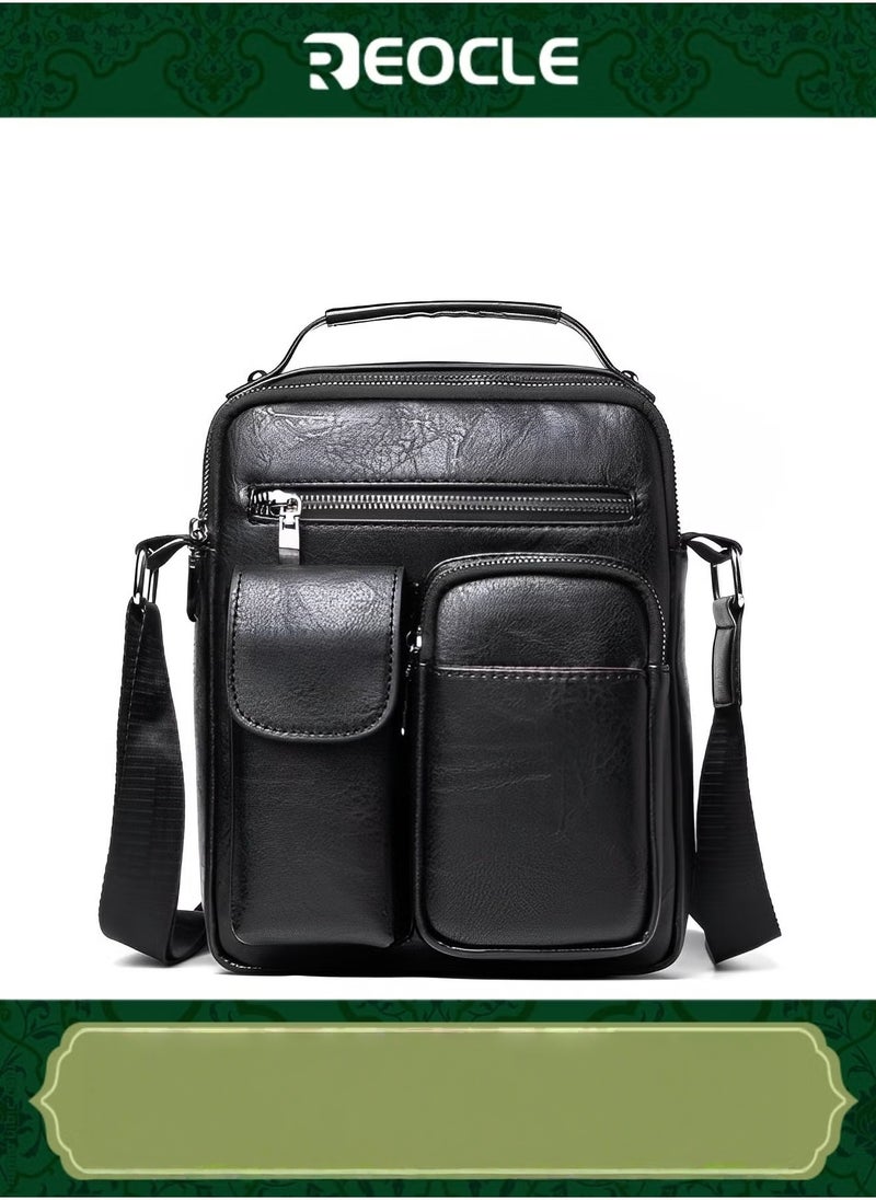 REOCLE Men's Messenger Bag Crossbody Bag Shoulder Bag Travel Work Business School Handbag with Multi Pockets & Adjustable Shoulder Strap Casual Shoulder Bag  - Image 1