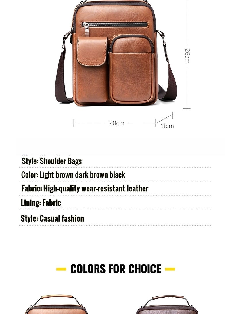 REOCLE Men's Messenger Bag Crossbody Bag Shoulder Bag Travel Work Business School Handbag with Multi Pockets & Adjustable Shoulder Strap Casual Shoulder Bag  - Image 5