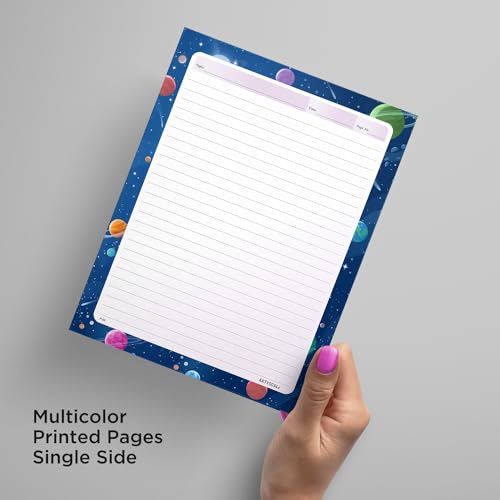 ARTYSCALE A4 Designer Multicolour Project Paper Sheet (One Side Ruled) for School, Colleges Assignments, Creative Art & Craft Practical Work (80, Space Art) - Image 3