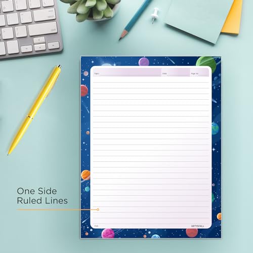 ARTYSCALE A4 Designer Multicolour Project Paper Sheet (One Side Ruled) for School, Colleges Assignments, Creative Art & Craft Practical Work (80, Space Art) - Image 4