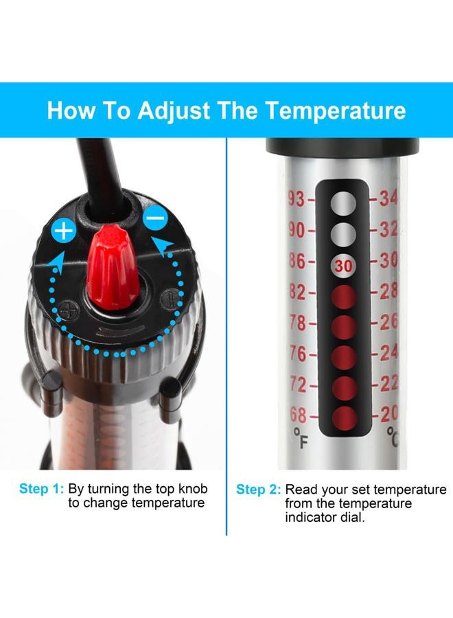 DATOO 50 Watt Aquarium Heater Submersible Adjustable Temperature Fish Tank Heater 50W - Image 3