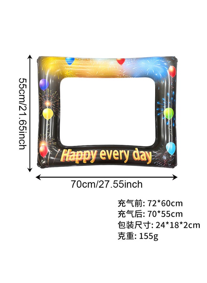 New Festive Interactive Photo Props, Creative Thickened Pvc Heart-shaped Inflatable Photo Frame