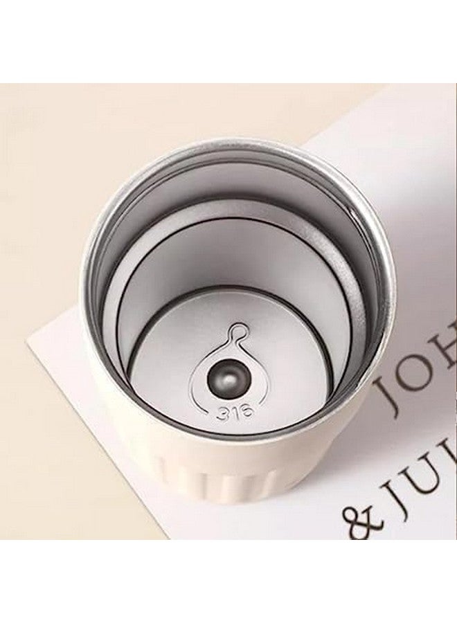 JUGTE Coffee Mug Cup Digital Display, Thermos Flasks, 460 ml, 316 Stainless Steel Travel Mug, Insulated Vacuum Thermal Mug, Leak-Proof Travel Mug with Lid for Coffee (White) - Image 2