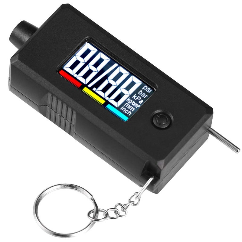 CZC AUTO Digital Tire Pressure Gauge Reader Checker 2 in 1 Accurate Digital PSI Tire Gauge with Tread Depth Gauge Backlit LCD for Car Truck Bicycle Motorcycle NonSlip Grip 0100 PSI