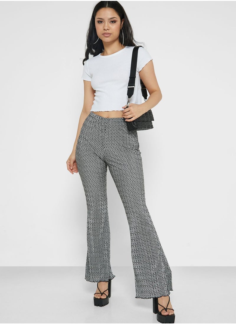 TOPSHOP - Flared Knitted Pants - Image 1