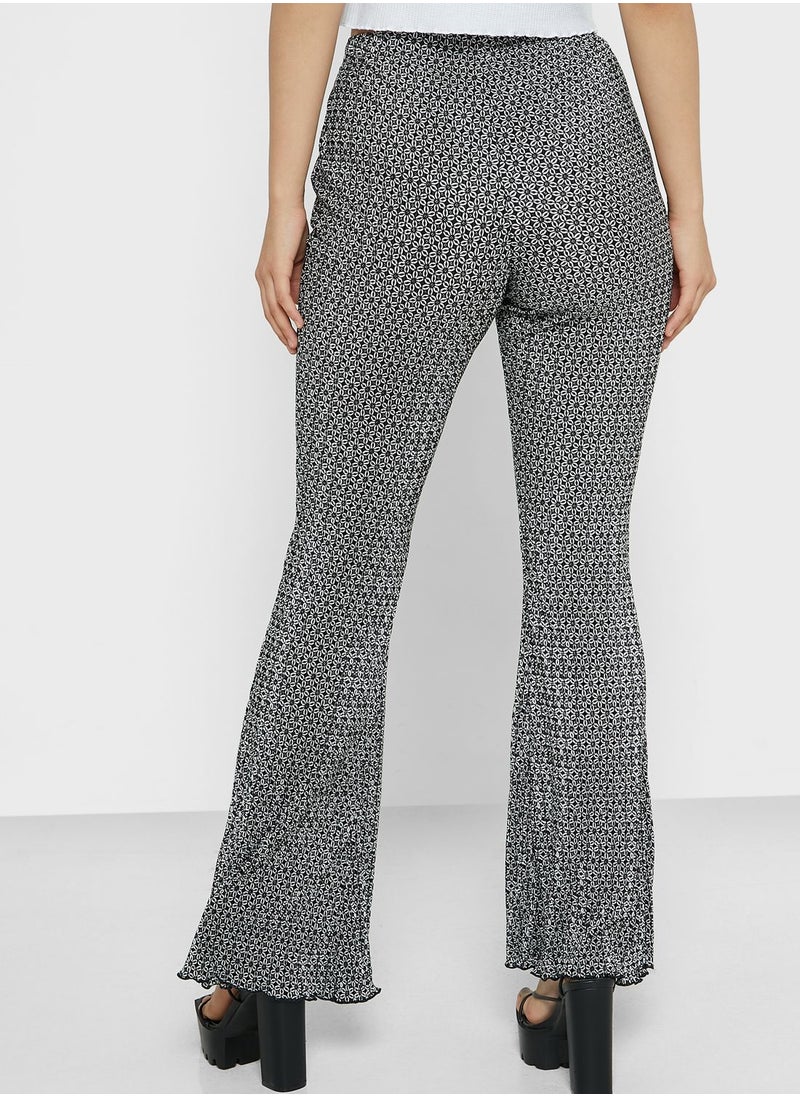 TOPSHOP - Flared Knitted Pants - Image 1