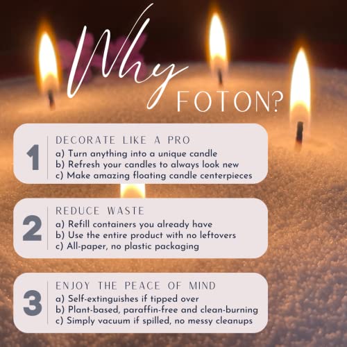 Foton Pearled Candle 18 Oz - Lazy Lulu Tropical Hawaiian Scented Non Toxic Luxury Long Lasting Powder Wax Sand Candles up to 120 Hours - Refillable Pearl Candle Sand with 30 Wicks - Image 5