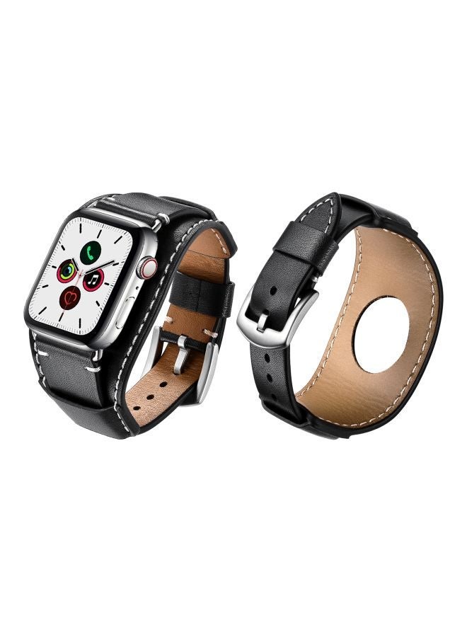 NIBEMINENT Replacement Band For Apple Watch Series 5/4/3/2/1 44/42 mm Black - Image 2