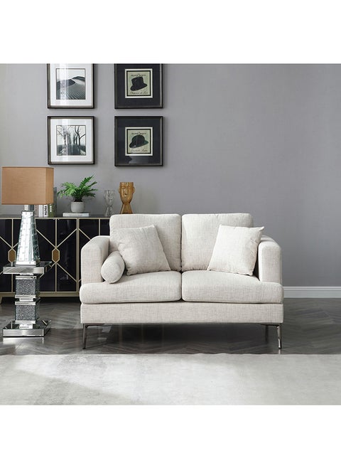 Amare 2-Seater Sofa with 2 Cushions and 1 Round Bolster 88 x 89 x 143 cm