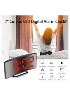 Digital Alarm Clock, Large 7 Inch LED Mirrored Display, 2 Kinds of Brightness, 12/24 Hours, Temperature, Date, Snooze, USB Power Supply, Memory Function. red - pzsku/Z4B36E68AE64A5DADE251Z/45/_/1740047279/ca986764-8b13-438a-92e3-e91568e30f21