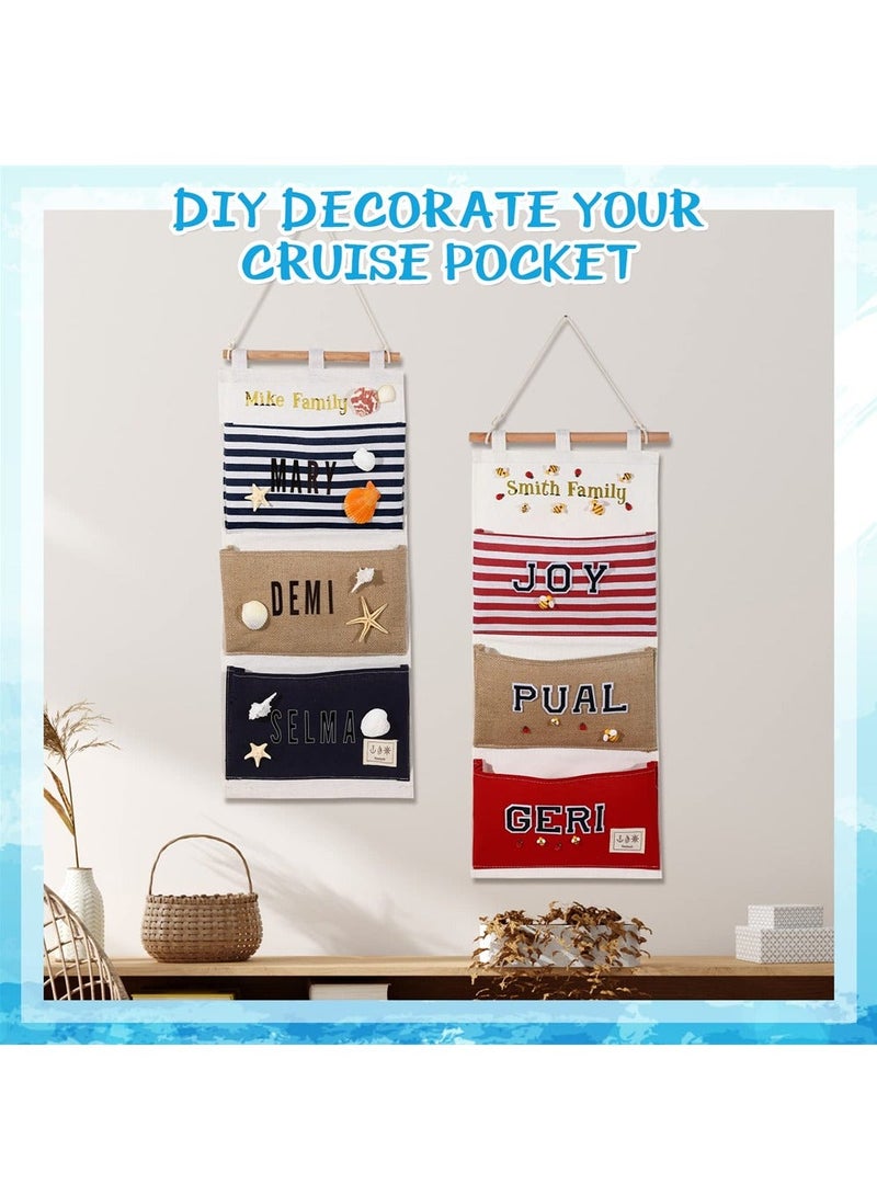 Y&D Wall Hanging Storage Bag, 2 Pcs Over The Door Closet Organizer with Pockets, Linen Cotton Fabric 3 Pockets Bag for School Office Bedroom Kitchen Home  - Image 3
