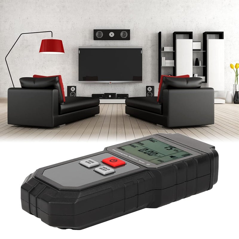 مقياس المجال الكهرومغناطيسي مع شاشة عرض LCD، إنذار صوتي وضوئي، تصميم مضاد للانزلاق - Image 3