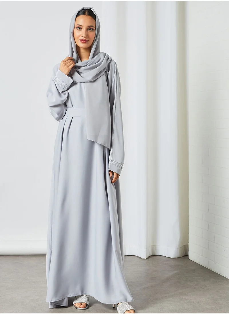 SIVVI for HANIYA Knitted Belted Abaya