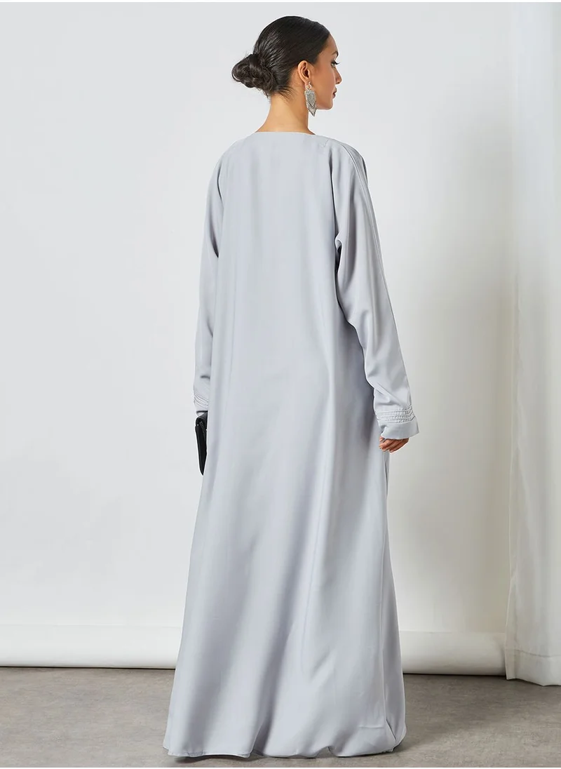 SIVVI for HANIYA Knitted Belted Abaya