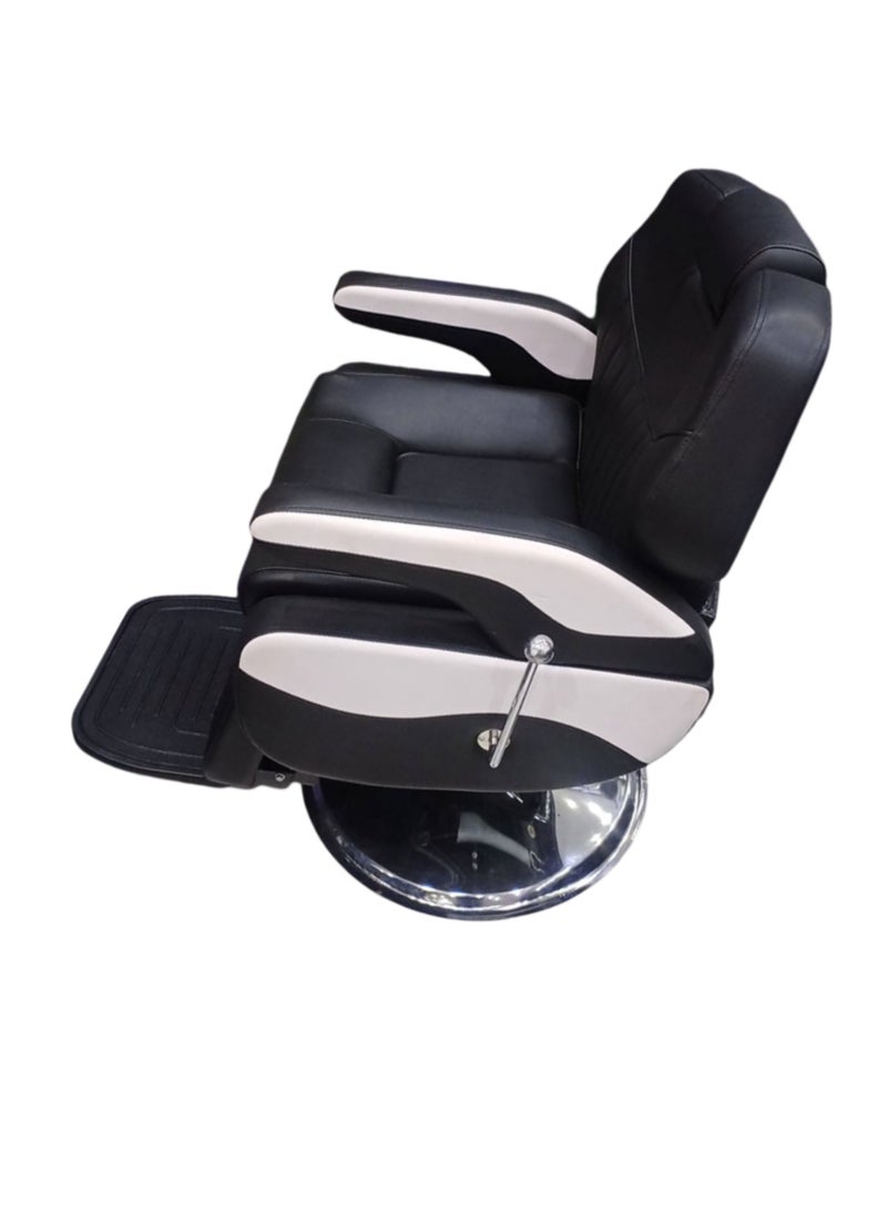 vintage Heavy Duty Barber Chair with Hydraulic Recline Function, Professional Salon Haircut Chair, Includes Free Installation, Engineered for Ultimate Comfort and Long-lasting Durability. - Image 1