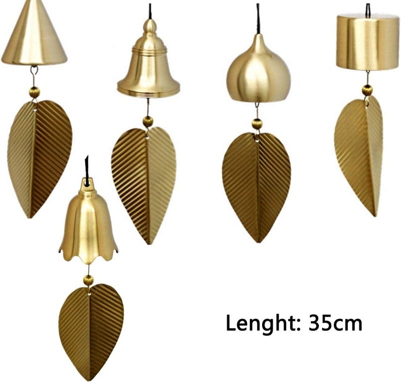 Sculpture Tabletop Statue Sculpture Lucky Wind Chimes Outdoor Indoor Feng Shui Wind Bell Hanging for Good Luck Garden Patio Yard Balcony Decoration (Color : A) - Image 2
