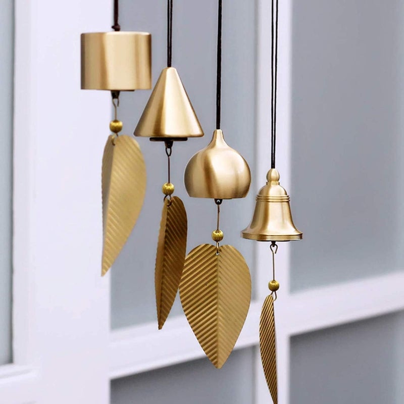 Sculpture Tabletop Statue Sculpture Lucky Wind Chimes Outdoor Indoor Feng Shui Wind Bell Hanging for Good Luck Garden Patio Yard Balcony Decoration (Color : A) - Image 3