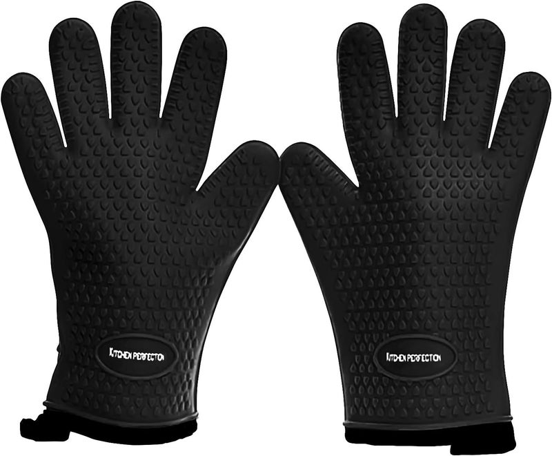 Kitchen perfection XL Silicone Smoker Oven Gloves -Extreme Heat Resistant BBQ Gloves -Handle Hot Food Right on Your Grill Fryer & Pit | Waterproof Oven Mitts Grill Gloves |Superior Value Set+3 Bonuses - Image 1