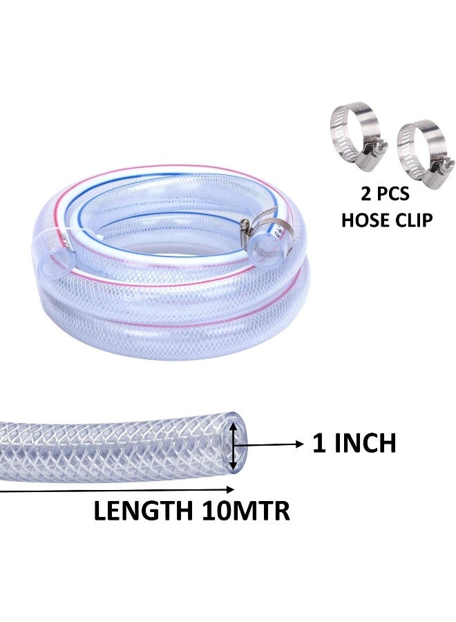 Royal Apex PVC Flexible Reinforced Clear Hose: Heavy Duty, High Pressure, and Chemical Resistant - Ideal for Water, Gas, Oil, and Food Grade Applications" (1 INCH 10MTR) - Image 2