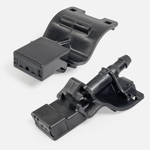 Click&Fit Front Windshield Washer Nozzles compatible with Toyota 2007-2023 Camry Corolla RAV4 Highlander Tundra, Lexus RX350 IS250 GX460 – Wiper washer sprayers replaces 85381-12300, (Fan, 2 pcs) - Image 5