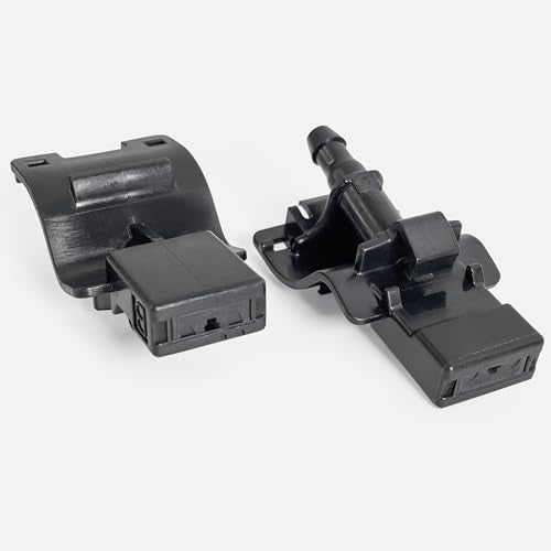 Click&Fit Front Windshield Washer Nozzles compatible with Toyota 2007-2023 Camry Corolla RAV4 Highlander Tundra, Lexus RX350 IS250 GX460 – Wiper washer sprayers replaces 85381-12300, (Fan, 2 pcs) - Image 3