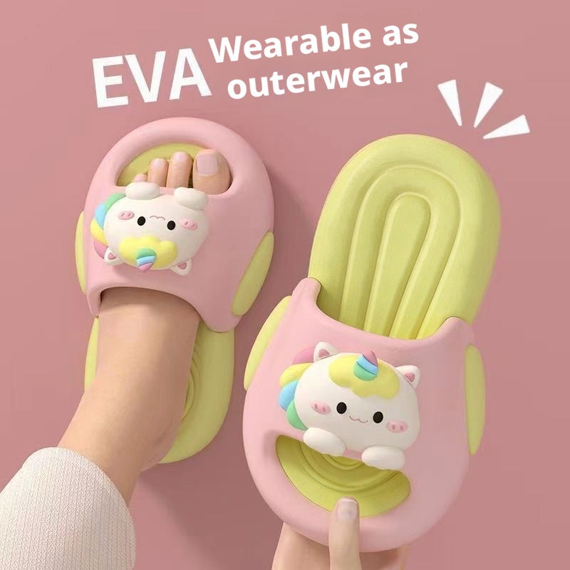 Unicorn Kids Princess Summer Slides Anti-Slip Soft Sole - Image 3
