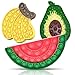 QETRABONE Fidget Sensory Bubble Stress Toy Fidget Push Toy for Adults Silicone Fidget Stress Toys for Autistic Adult Squeeze Toy Autism BananaAvocadoWatermelon - Image 2