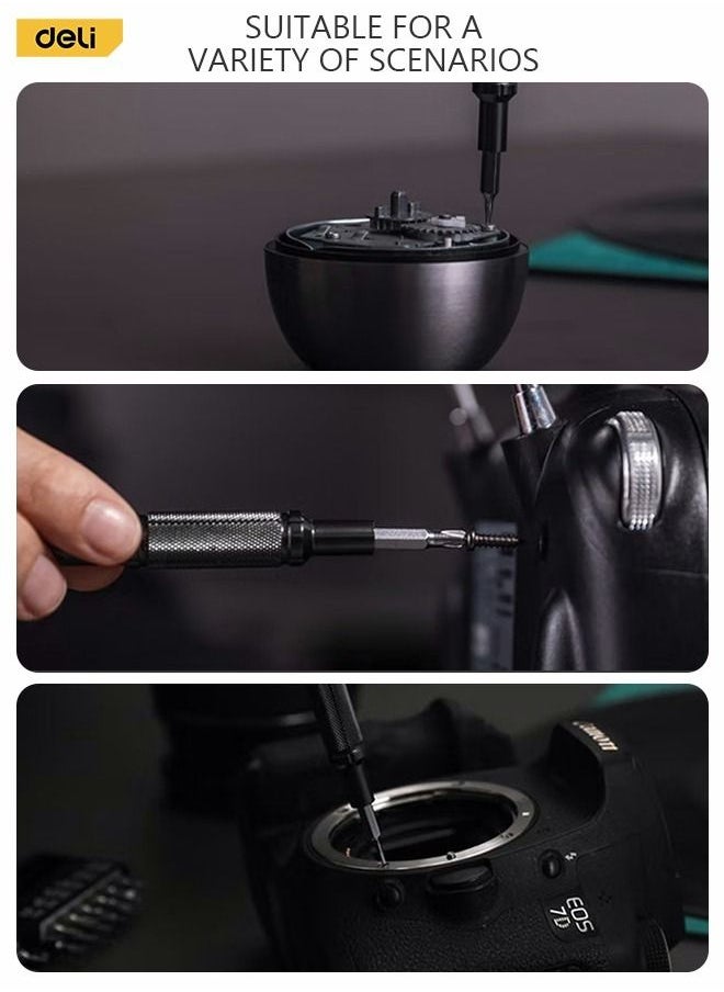 Deli - 25-Piece Precision Electronic Screwdriver Set Multifunctional Repair Tool Suitable for Repairing Mobile Phones Watches Laptops - Image 1