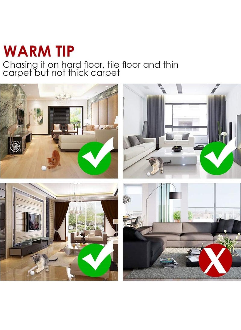 Smart Interactive Cat 360 Degree Self Rotating Ball with Led Light Toy Ball Mouse Cage Toys