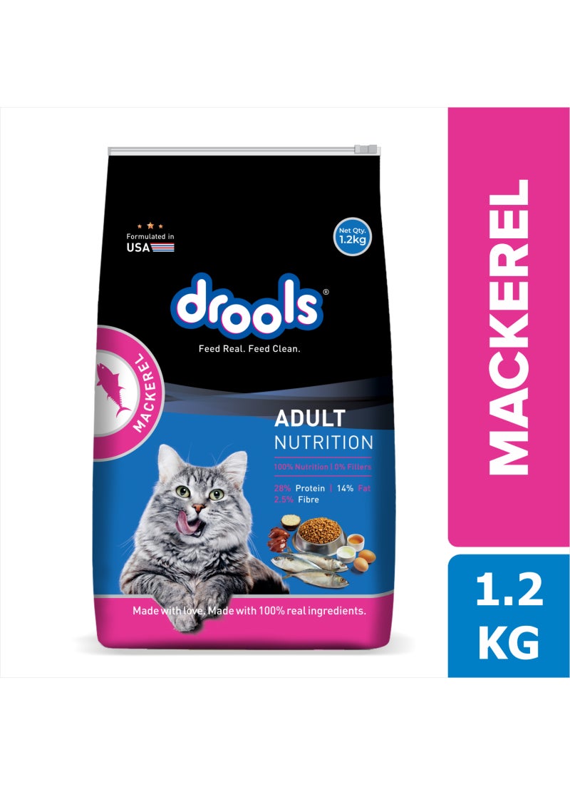 Drools Adult Dry Cat Food  Real Mackere - Image 1
