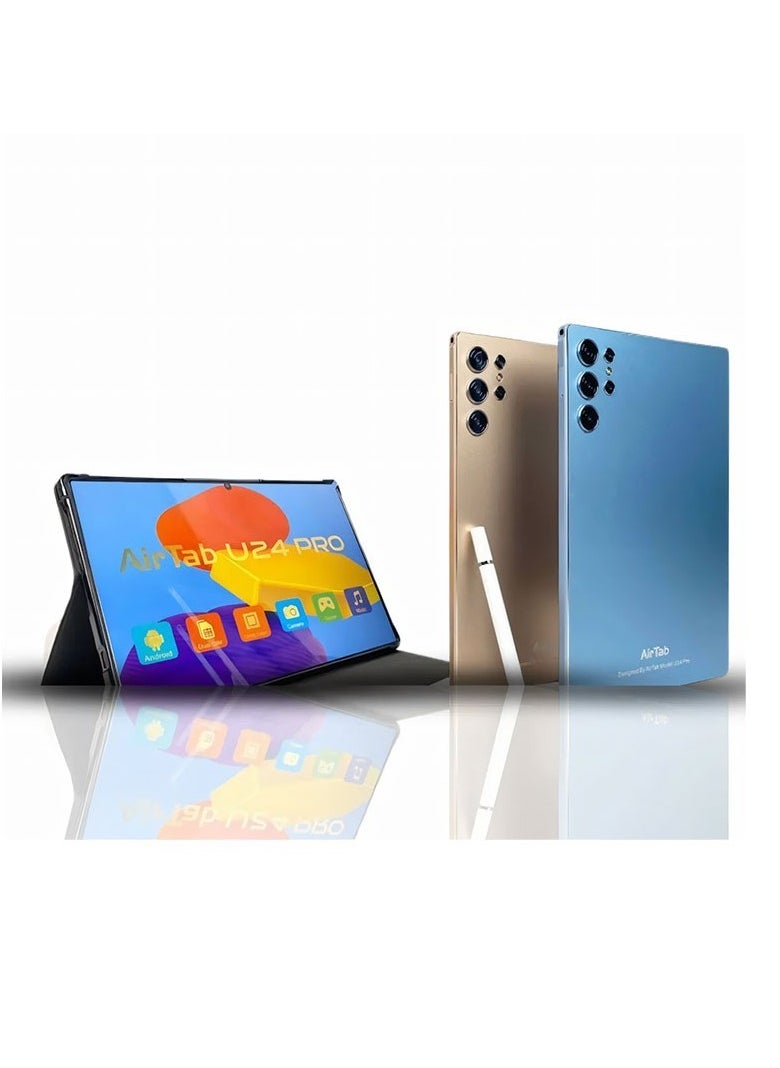 AirTab AirTab 10.1 -Inch Smart Tablet U24 PRO Android 13 Tablet With 1TB Storage and 16GB RAM Quad Core Wi-Fi LTE Dual Sim with Touch Pen and Keyboard - GOLD  - Image 2