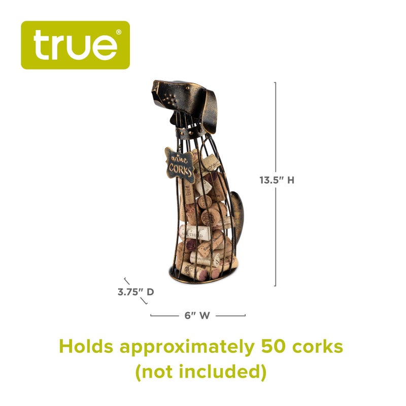 True Dog Wine Cork Holder Decorative in Metal with Bronze Finish  Corks Display Holders  Home Bar Accessories  Kitchen and Dining Room Decor  Set of 1 - Image 3