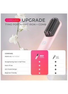 TYMO TYMO HC122 PORTA PRO Cordless Hair Straightener – Dual-Power & Ionic Technology  - Image 5