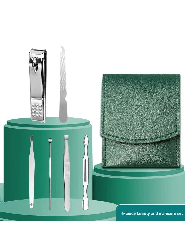 Goolsky 6-Piece Nail Clipper Set – Stainless Steel Manicure & Pedicure Tools Kit for Nail Care and Beauty Grooming - Image 1