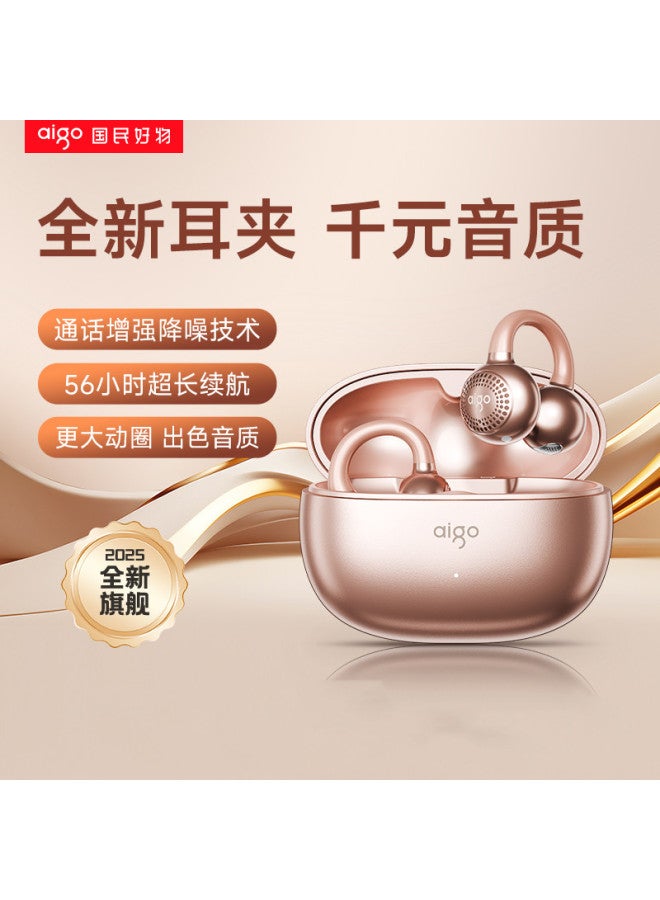 aigo Bluetooth Headphones Bone Conduction Ear Clip Open-ear True Wireless Non-in-ear Sports Running Noise Cancelling Headphones - Image 2