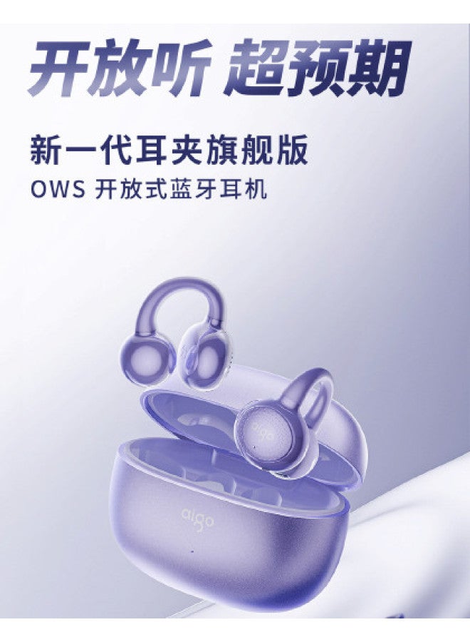 aigo Bluetooth Headphones Bone Conduction Ear Clip Open-ear True Wireless Non-in-ear Sports Running Noise Cancelling Headphones - Image 1