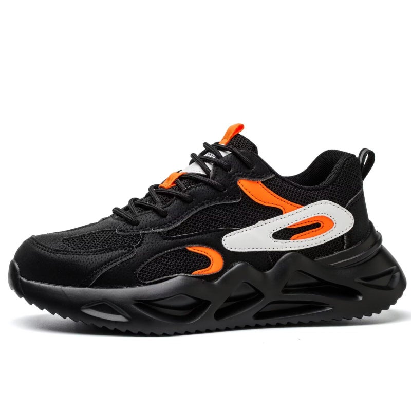 Ruivina Steel Toe Shoes for Men Women Composite Toe Shoe Wide fit Indestructible Work Sneakers Safety Shoes Lightweight Slip on Resistant Breathable Puncture Proof Black 38 - Image 2