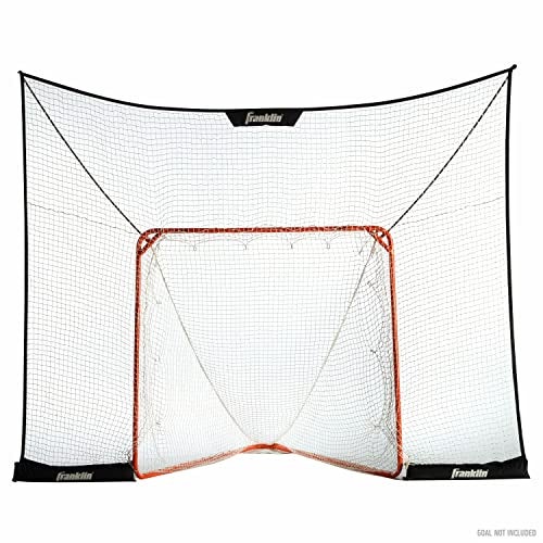 Franklin Sports Lacrosse Backstop Net Lax Goal Backstop Net for Shooting Training Practice Extra Large Durable 12 x 9