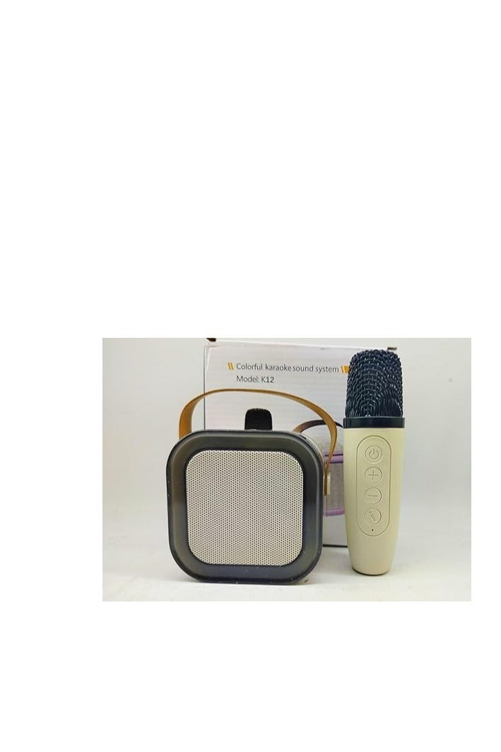 مكبر صوت محمول بلوتوث وميكروفون لاسلكي للكبار، هدايا ألعاب كاريوكي للبنات بعمر 4، 5، 6، 7، 8، 9، 10، 12 سنة فما فوق ( 1 ميكروفون) - Image 3