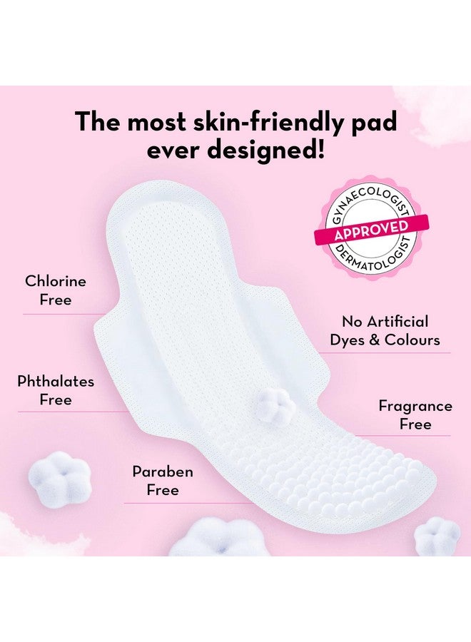 Plush Ultra-Thin Sanitary Pads For Women, 30 Cotton Sanitary Napkins | 14 Medium Flow Xl + 16 Light Flow L + 4 Panty Liners For Rash Free Periods | Pure U.S. Cotton Pads With Disposable Pouch - Image 4