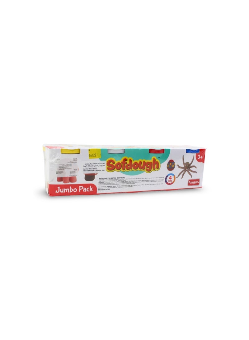 فنسكول عبوة "جامبو" من صلصال Funskool الطري – 4 عبوات (100 جرام) - Image 2