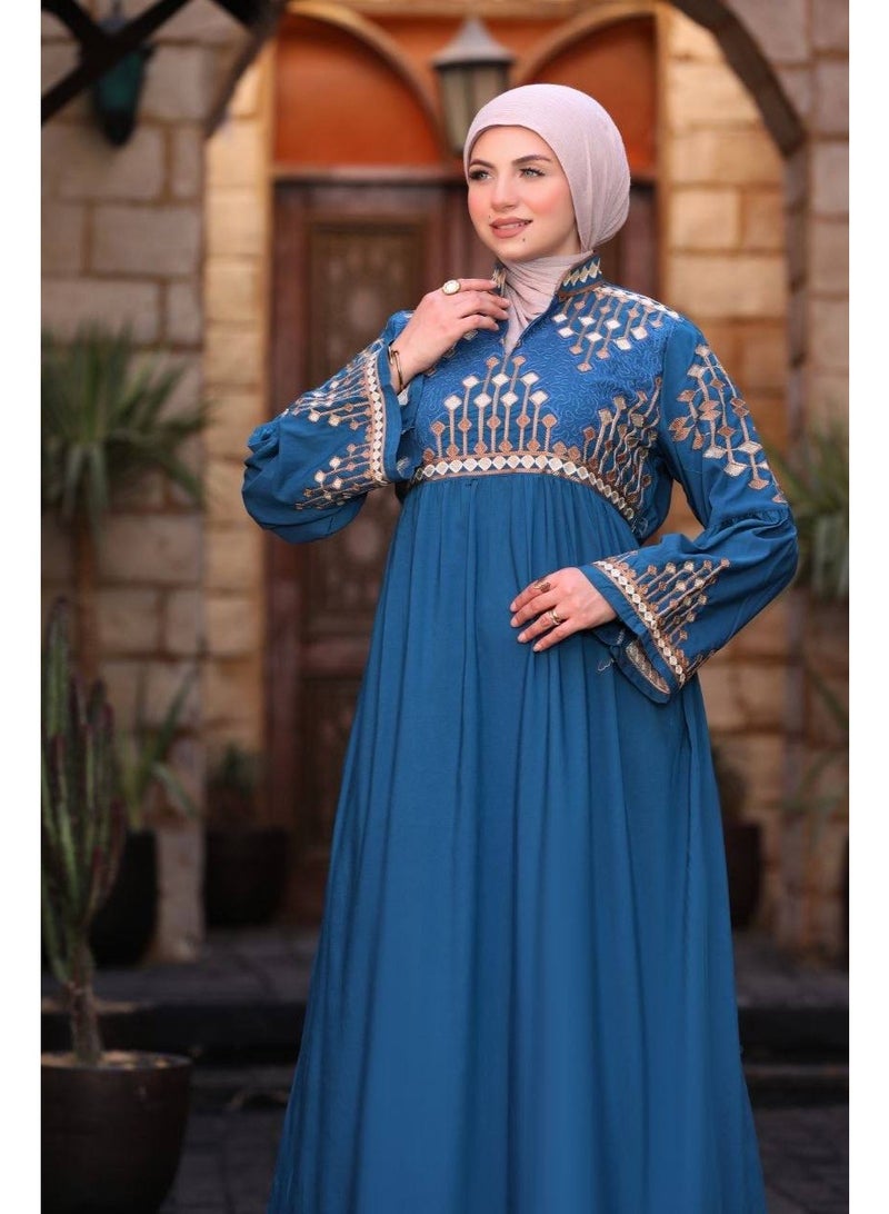 عباية حريمي قطن مراسي مستوردة فاخرة– مقاس 1: عرض 60 سم – مناسب لحد 85 كجم تصميم مريح واسع بخامة ناعمة مناسبة لكل الأوقات - Image 5