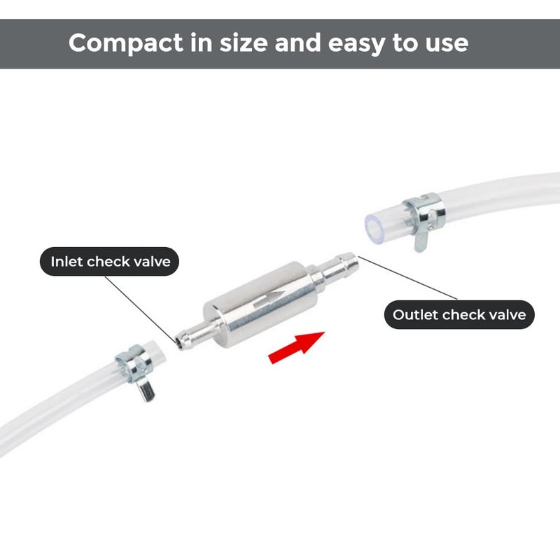 BVGACI 2 Sets Brake Bleeder Hose - One Way Check Valve Tube Bleeding Tool Kit for Motorcycle Clutch, Soft Tube with Metal Clips - Image 2