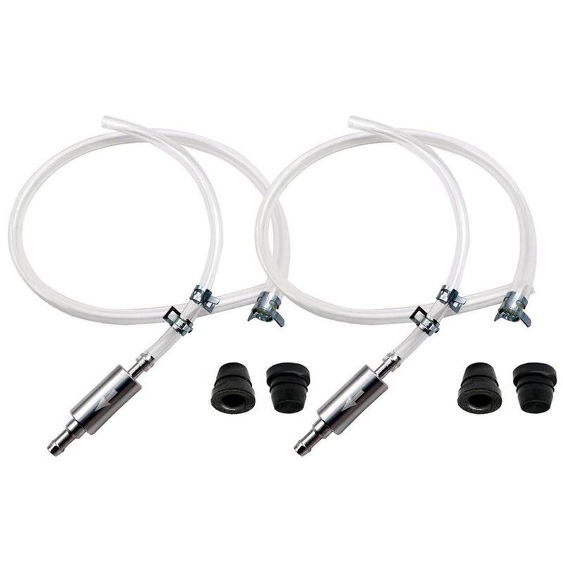 BVGACI 2 Sets Brake Bleeder Hose - One Way Check Valve Tube Bleeding Tool Kit for Motorcycle Clutch, Soft Tube with Metal Clips - Image 1