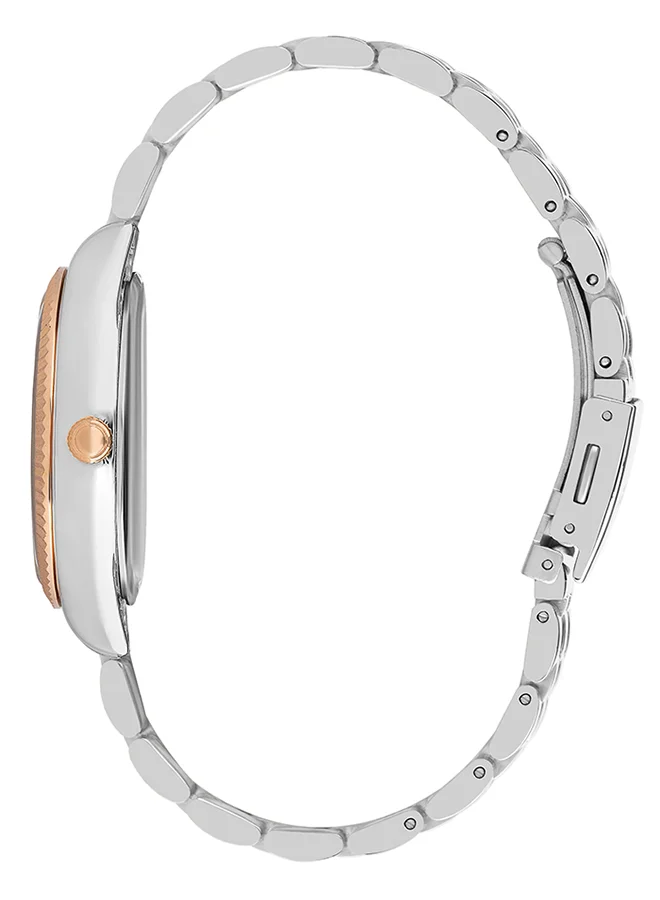 Lee Cooper Lee Cooper Women's Quartz Movement Watch, Multi Function Display and Metal Strap - LC07333.530, Silver